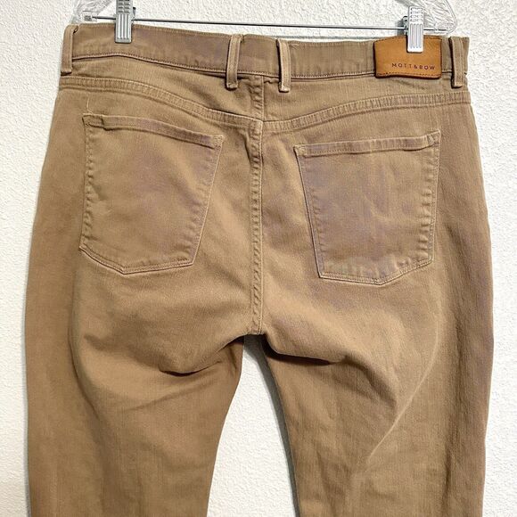 Mott & Bow Jeans Mens 38x30 Slim Merc Green Denim Straight Leg Stretch Casual - Picture 5 of 16